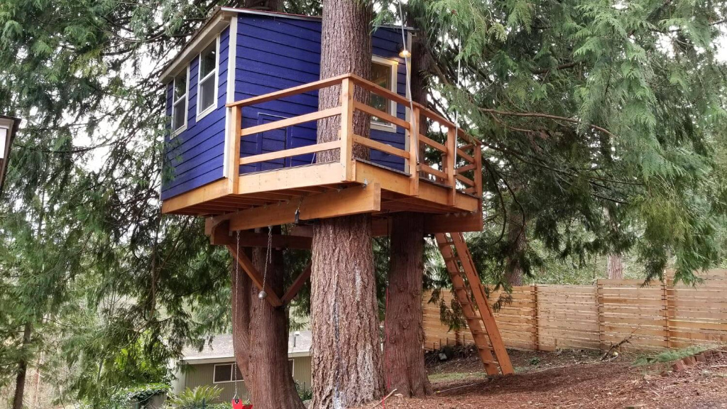 An amazing, custom-built treehouse